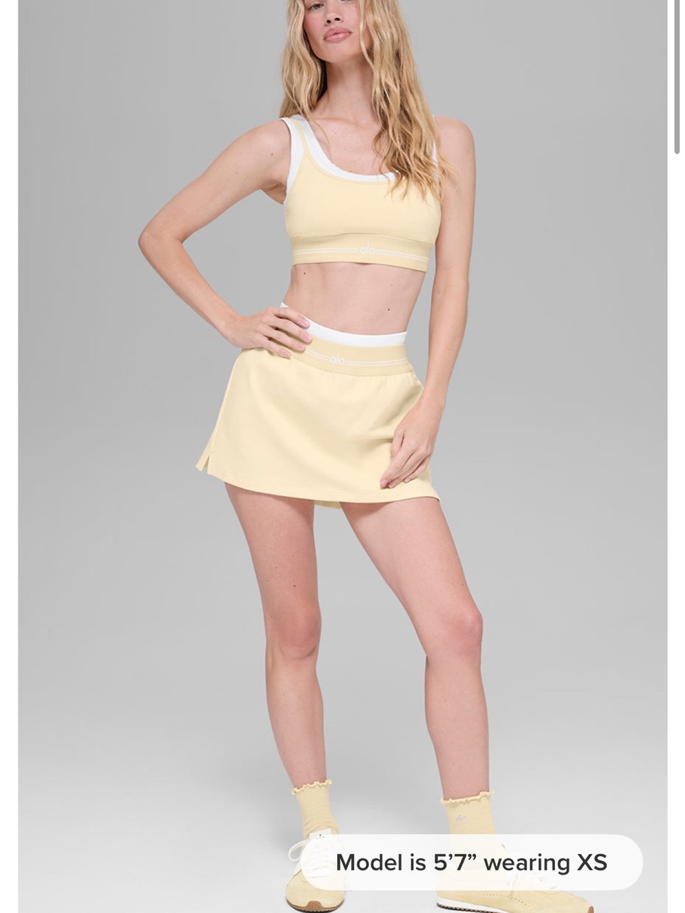 ALO Yoga Airbrush Better Together set-candlelight yellow